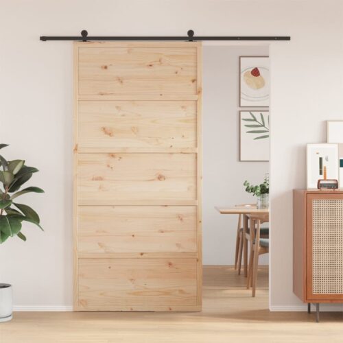Barn Door 100x208cm Solid Wood Pine