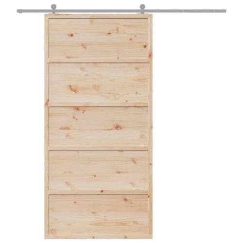 Barn Door 100x208cm Solid Wood Pine - Image 3