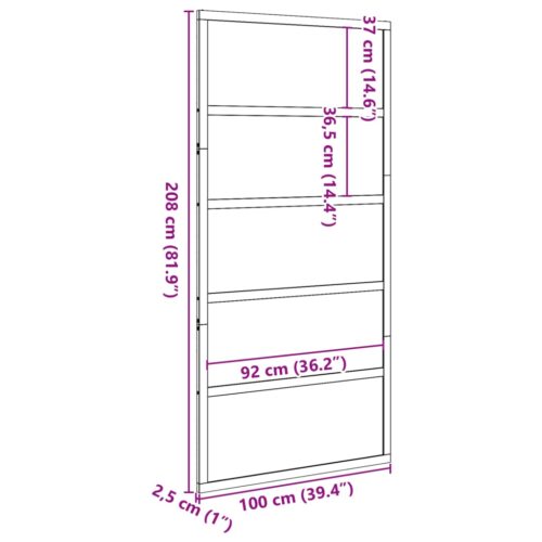 Barn Door 100x208cm Solid Wood Pine - Image 10