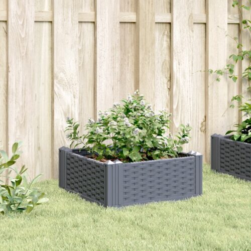 Garden Planter with Pegs Blue Grey 42.5x42.5x28.5cm PP - Image 3