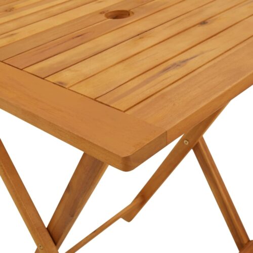 3-Piece Bistro Set Beige Polypropylene Wood Timber Outdoor Patio Furniture - Image 11