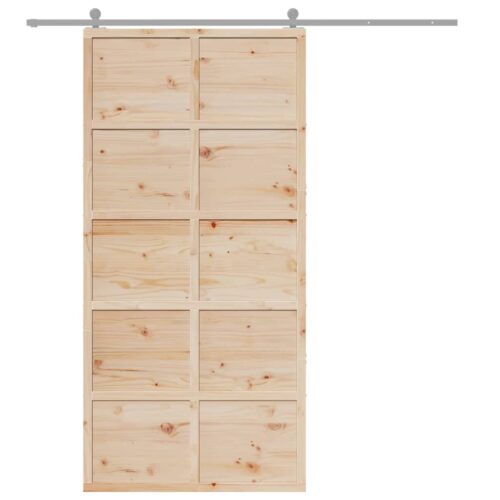Barn Door 100x208cm Solid Wood Pine - Image 3