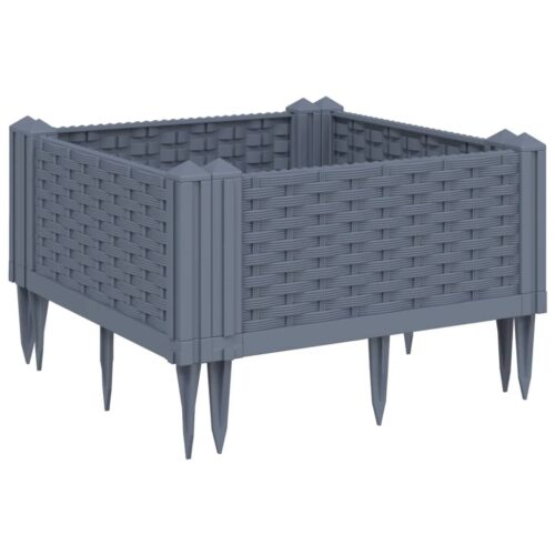 Garden Planter with Pegs Blue Grey 42.5x42.5x28.5cm PP - Image 9