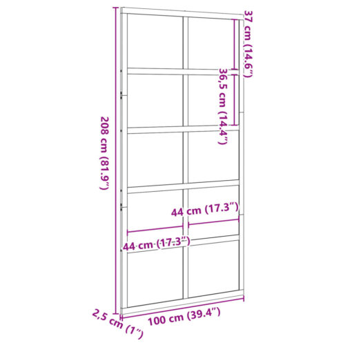 Barn Door 100x208cm Solid Wood Pine - Image 10
