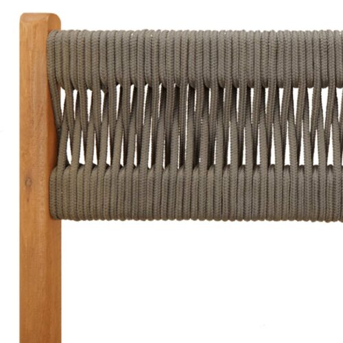 3-Piece Bistro Set Grey Polypropylene Wood Timber Outdoor Patio Furniture - Image 10
