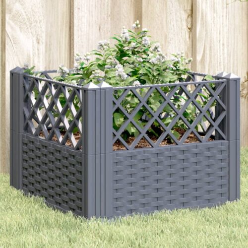 Garden Planter with Pegs Blue Grey 43.5x43.5x43.5cm PP - Image 2