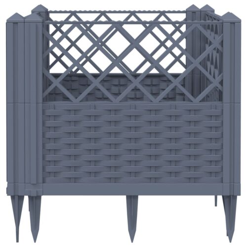 Garden Planter with Pegs Blue Grey 43.5x43.5x43.5cm PP - Image 4