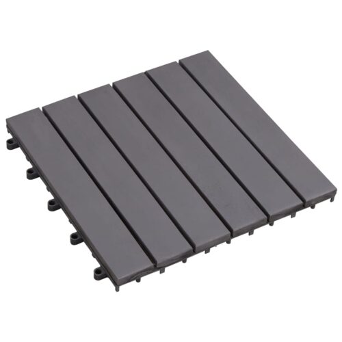 Decking Tiles 10pcs Grey Wash 30x30cm Solid Acacia Wood - Image 9