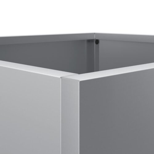 Planter Silver 32x29x75cm Galvanised Steel - Image 8