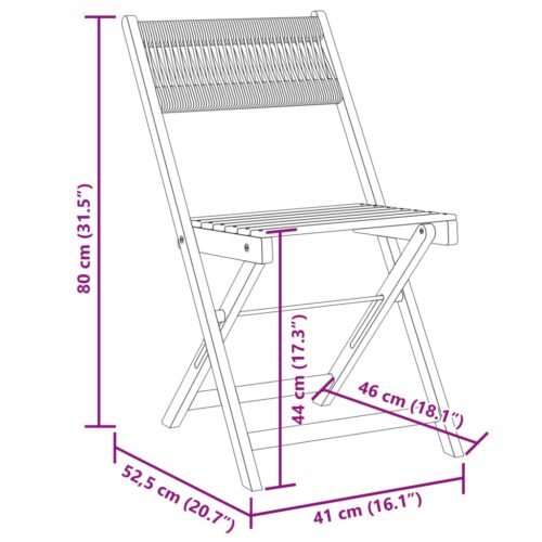 3-Piece Bistro Set Beige Polypropylene Wood Timber Outdoor Patio Furniture - Image 12