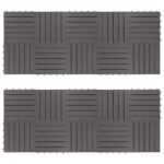 Decking Tiles 20pcs Grey Wash 30x30cm Solid Acacia Wood