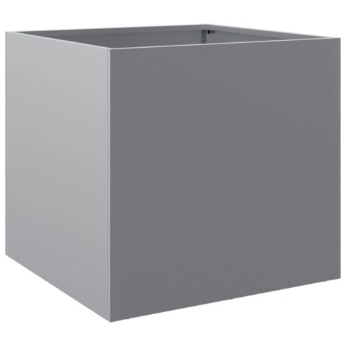 Planters 2pcs Silver 49x47x46cm Galvanised Steel - Image 7
