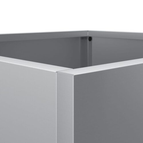 Planters 2pcs Silver 49x47x46cm Galvanised Steel - Image 9