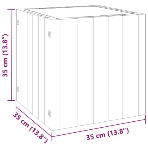 Garden Planter 35x35x35cm Solid Wood Acacia - Image 9