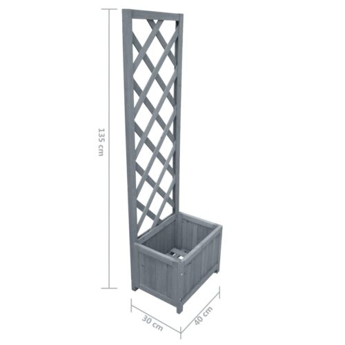 Trellis Planter 40x30x135cm Solid Firwood - Image 4