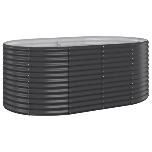 Garden Raised Bed Powder-coated Steel 175x100x68cm Anthracite
