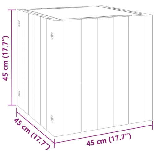 Garden Planter 45x45x45cm Solid Wood Acacia - Image 9