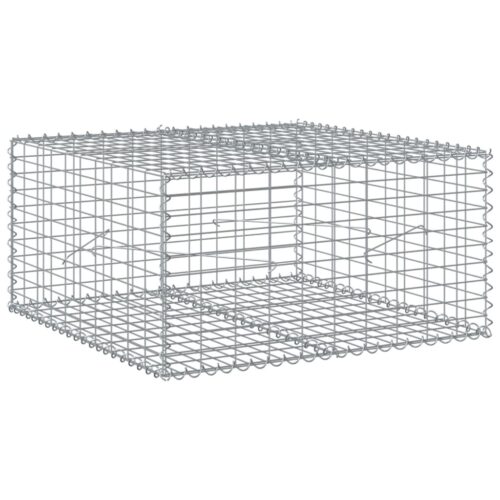 Gabion Basket with Cover 100x100x50cm Galvanised Iron - Image 8
