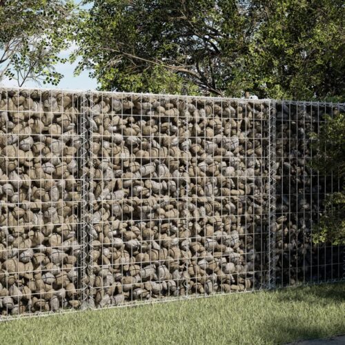 Gabion Basket with Cover 100x50x100cm Galvanised Iron - Image 2