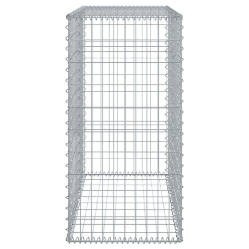 Gabion Basket with Cover 100x50x100cm Galvanised Iron - Image 4