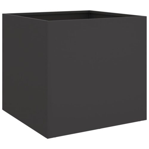 Planters 2pcs Black 42x40x39cm Steel - Image 4