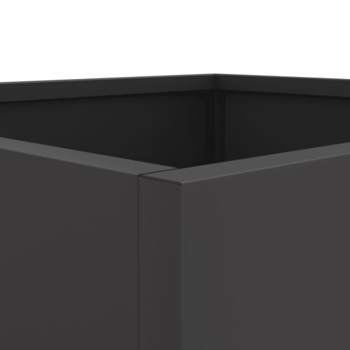 Planters 2pcs Black 42x40x39cm Steel - Image 8