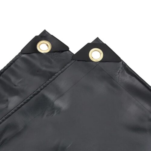Tarpaulin Anthracite 3x3m 650g/m² Heavy Duty Camping Poly Tarps Cover - Image 5