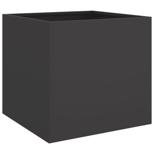 Planters 2pcs Black 49x47x46cm Steel - Image 7