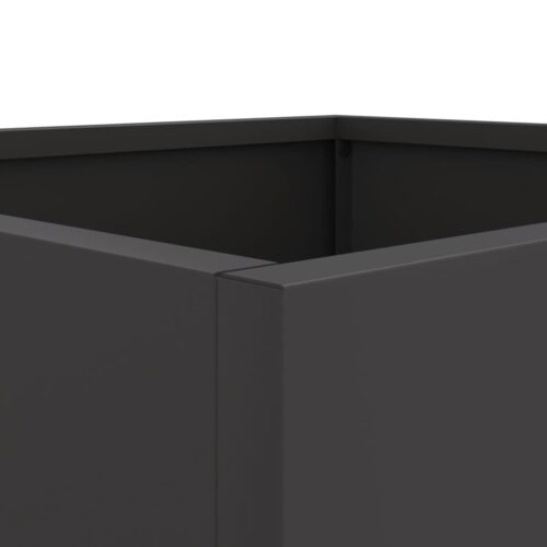 Planters 2pcs Black 49x47x46cm Steel - Image 9