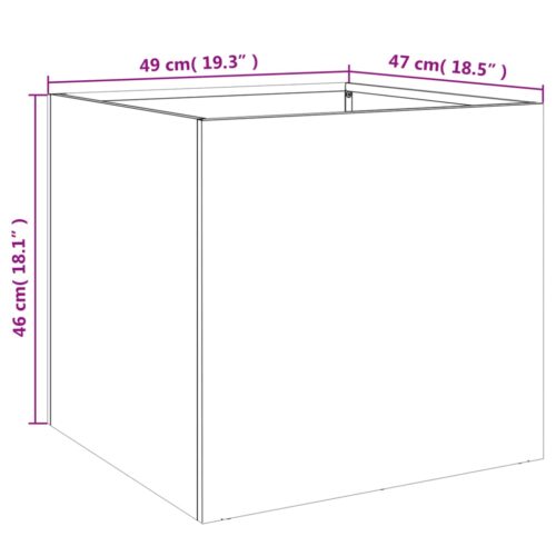 Planters 2pcs Black 49x47x46cm Steel - Image 11