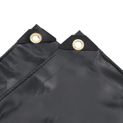 Tarpaulin Anthracite 4x4m 650g/m² Heavy Duty Camping Poly Tarps Cover - Image 5