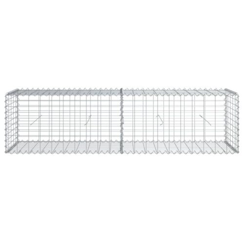 Gabion Basket with Cover 200x50x50cm Galvanised Iron - Image 3
