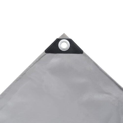 Tarpaulin 650g/m² 4x4m Grey Heavy Duty Camping Poly Tarps Cover - Image 3