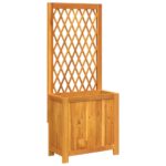 Planter with Trellis 55x29.5x132cm Solid Wood Acacia