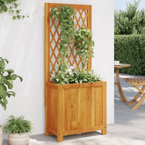 Planter with Trellis 55x29.5x132cm Solid Wood Acacia - Image 2