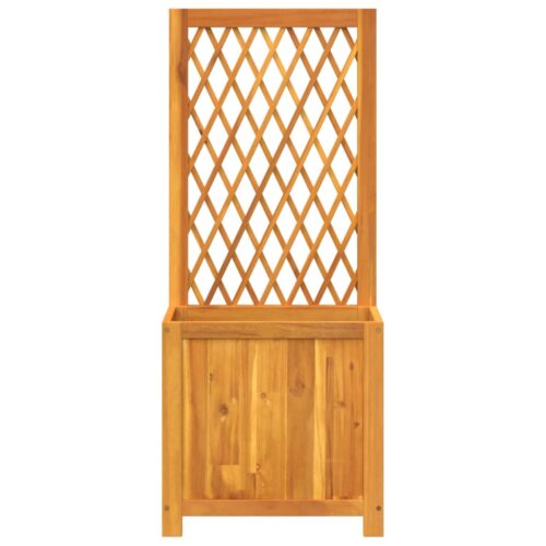 Planter with Trellis 55x29.5x132cm Solid Wood Acacia - Image 4