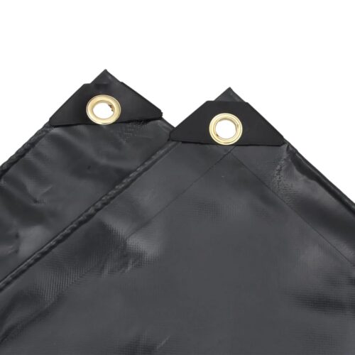 Tarpaulin Anthracite 4x5m 650g/m² Heavy Duty Camping Poly Tarps Cover - Image 5