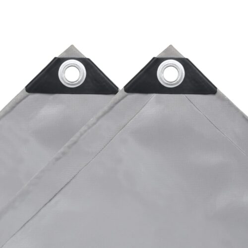 Tarpaulin 650g/m² 5x6m Grey Heavy Duty Camping Poly Tarps Cover - Image 4