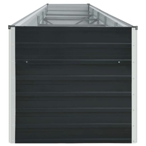 Raised Garden Bed Galvanised Steel Grey Herb Veggies Box Pot Planter Anthracite 400x80x45cm - Image 4