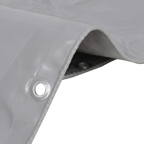 Tarpaulin 650g/m² 6x8m Grey Heavy Duty Camping Poly Tarps Cover - Image 2