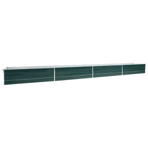 Garden Raised Bed Galvanised Steel 600x80x45cm Green