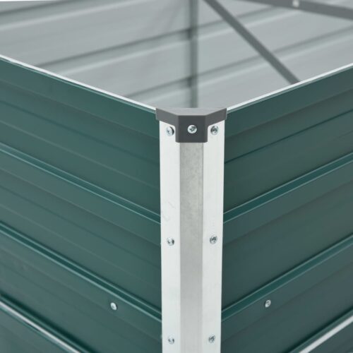 Garden Raised Bed Galvanised Steel 600x80x45cm Green - Image 5