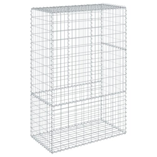 Gabion Basket with Cover 100x50x150cm Galvanised Iron - Image 5