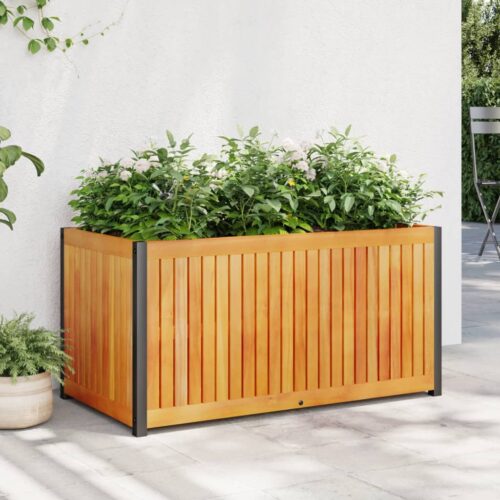 Raised Garden Bed Planter Grow Box Pot Herbs Flowers Stand Acacia Wood Timber 85x45x44cm - Image 2