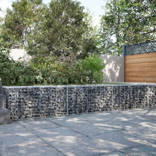 Gabion Basket with Cover 300x50x50cm Galvanised Iron - Image 2