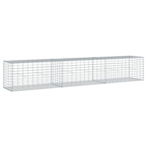 Gabion Basket with Cover 300x50x50cm Galvanised Iron - Image 5