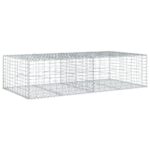 Gabion Basket with Cover 200x100x50cm Galvanised Iron