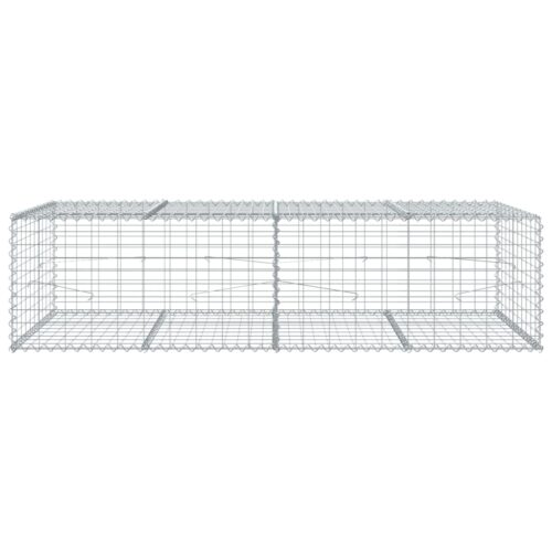 Gabion Basket with Cover 200x100x50cm Galvanised Iron - Image 3
