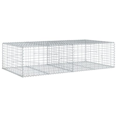 Gabion Basket with Cover 200x100x50cm Galvanised Iron - Image 5