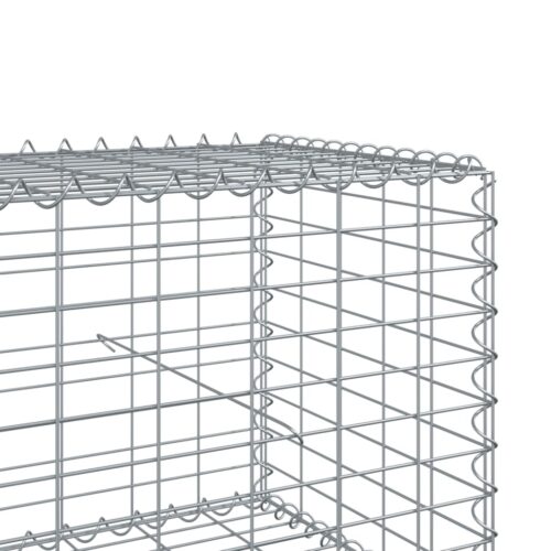Gabion Basket with Cover 200x100x50cm Galvanised Iron - Image 6